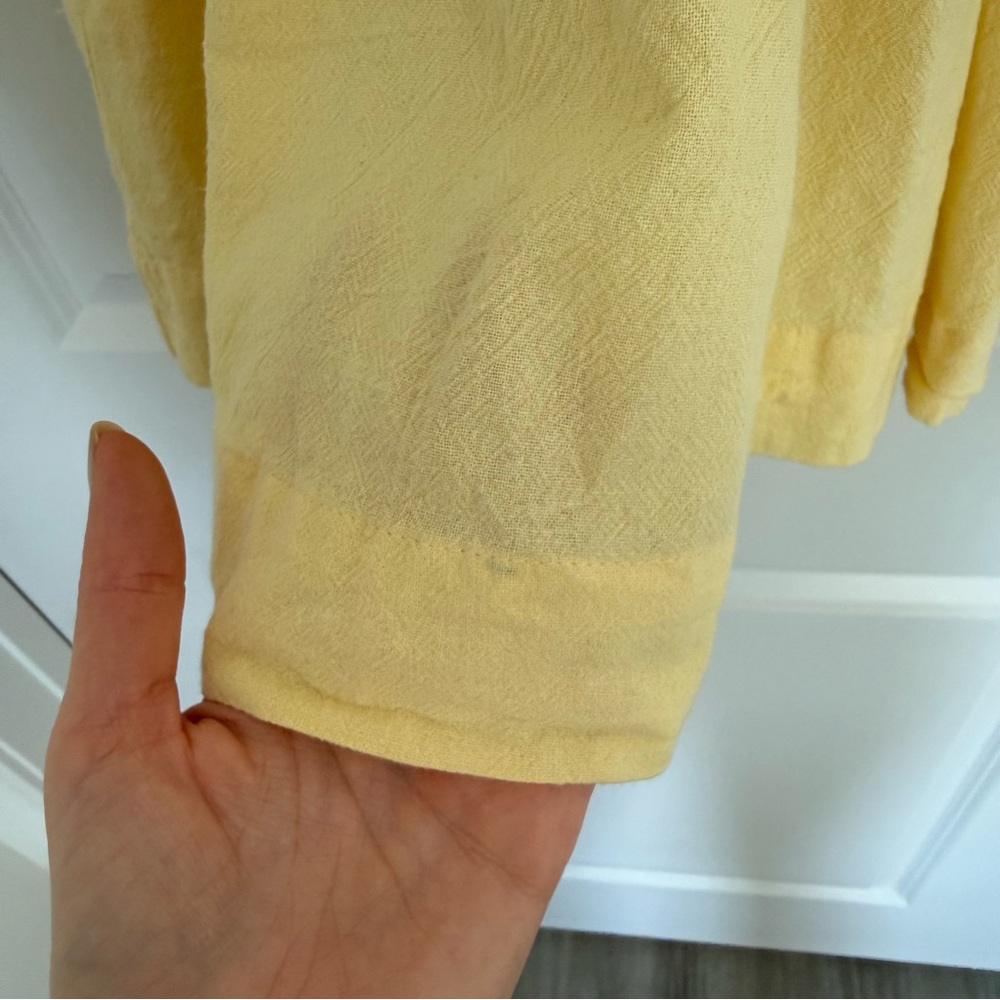 Free People Onda Drop Waist Long Sleeve Mini Dress-Yellow - Picture 9 of 13